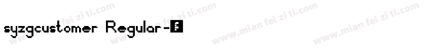 syzgcustomer Regular字体转换